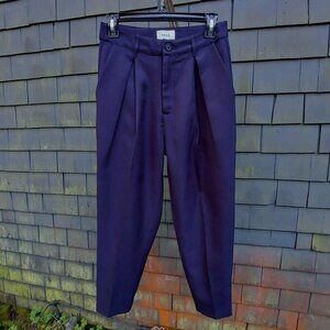 NEED Supply Co. Women's High Waisted, Navy, Pleated Trousers. Sz Small / 28x25